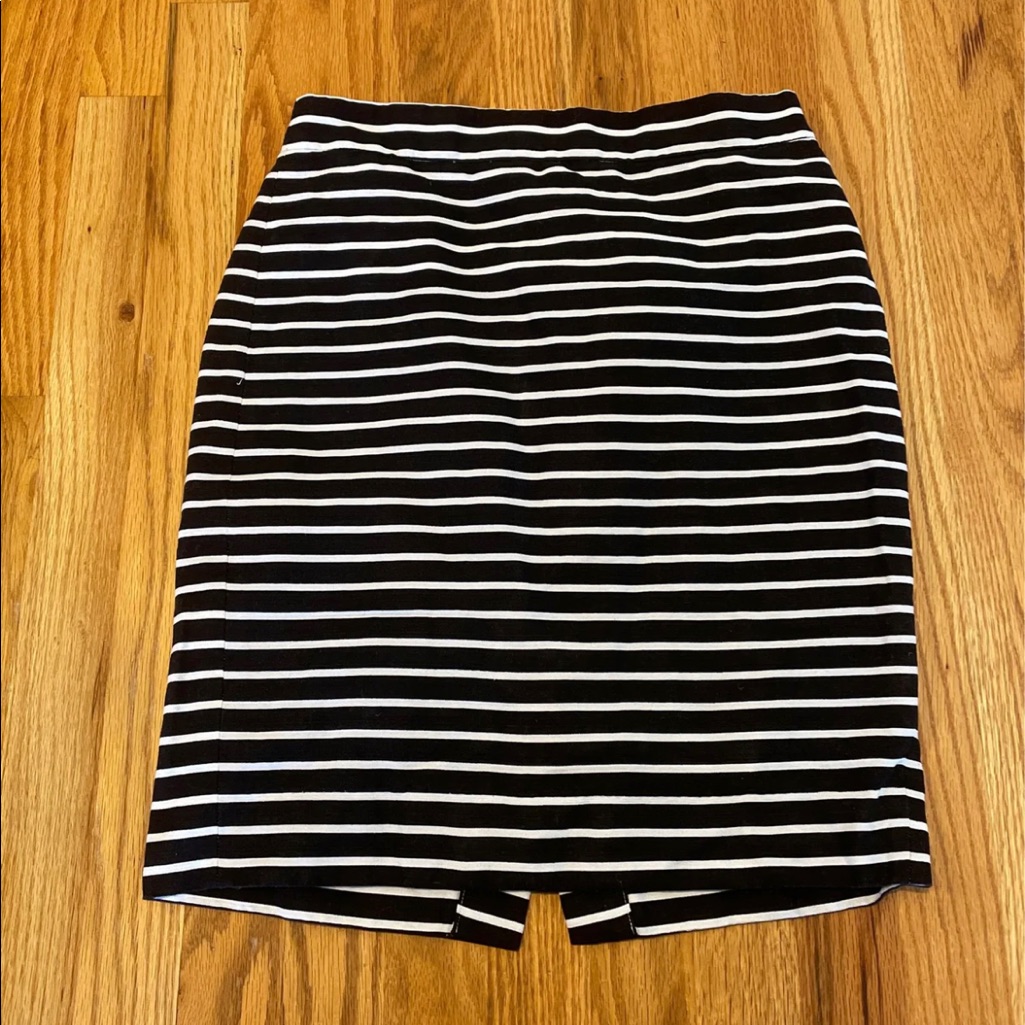 Jcrew Striped Pencil Skirt